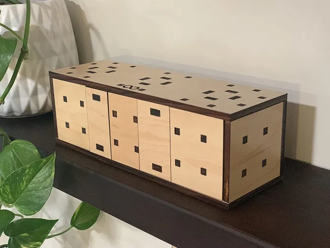 Altair 27 Steps Wooden Puzzle Box IQ Logic 3D Puzzle