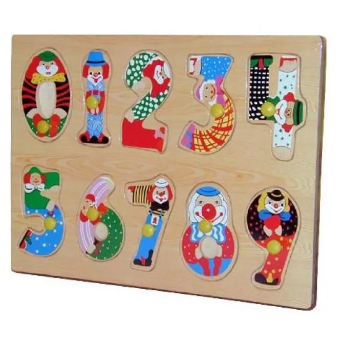 Artistic Numbers Peg Wooden Puzzle