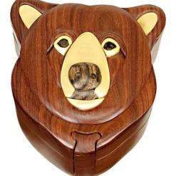 Bear Head - Secret Wooden Puzzle Box