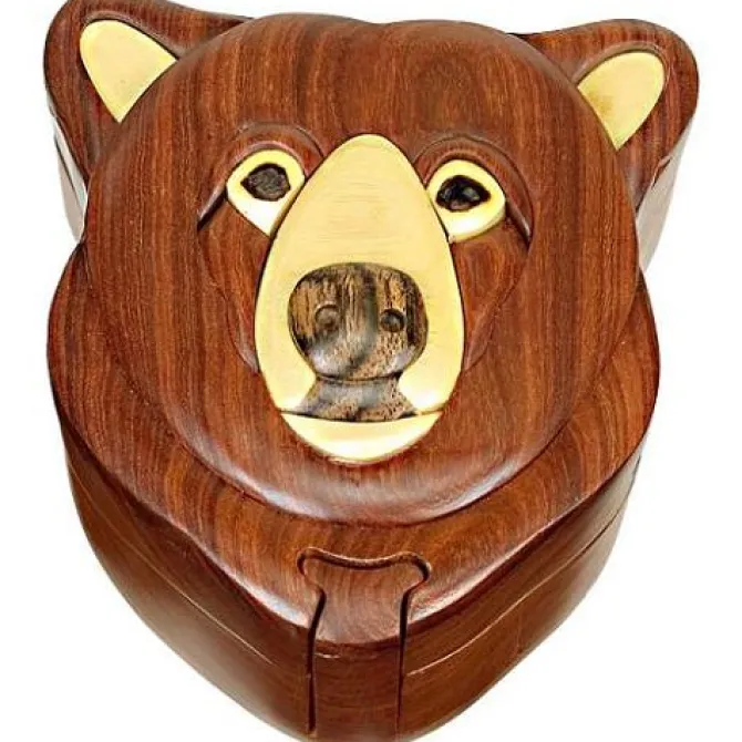 Bear Head - Secret Wooden Puzzle Box