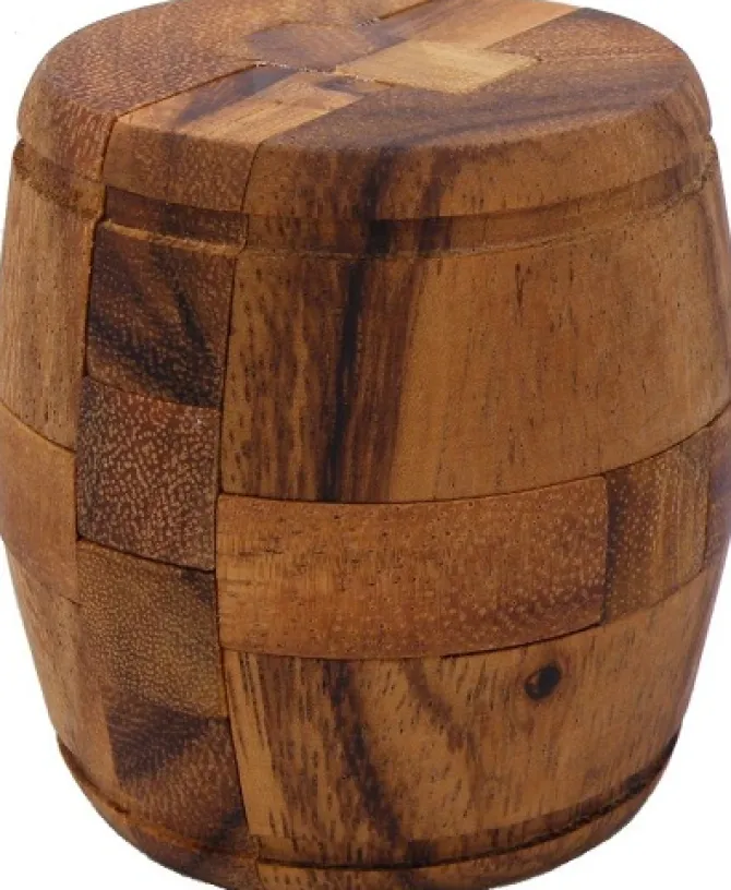 Beer Barrel Antique Style - Brain Teaser Wooden Puzzle
