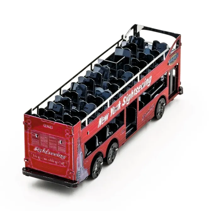 Big Apple Tour Bus In Red - Metal Earth 3D Model Puzzle
