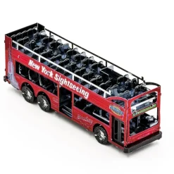 Big Apple Tour Bus In Red - Metal Earth 3D Model Puzzle