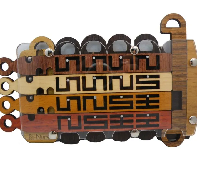 BI-Nary - Wooden Maze Brain Teaser Puzzle