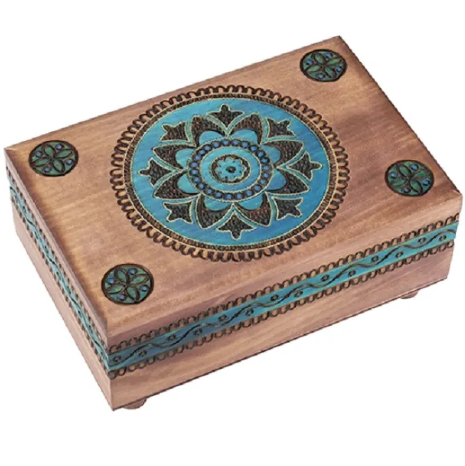 Blue Kaleidoscope - Secret Wooden Puzzle Box
