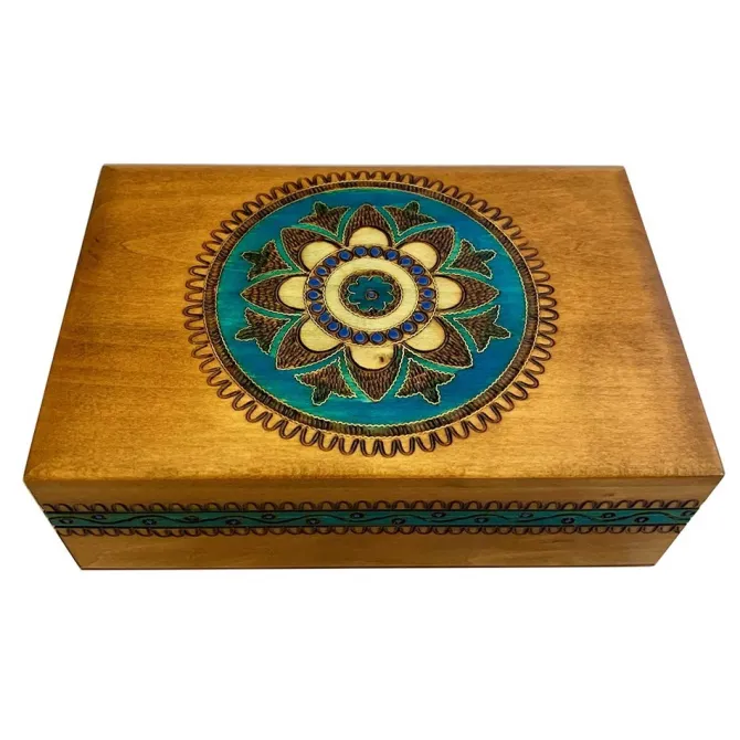 Blue Kaleidoscope - Secret Wooden Puzzle Box