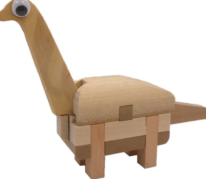 Brachiosaurus Dinosaur 3d Kumiki Wooden Japanese Puzzle