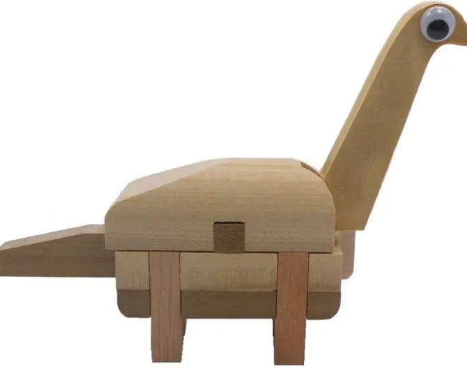 Brachiosaurus Dinosaur 3d Kumiki Wooden Japanese Puzzle