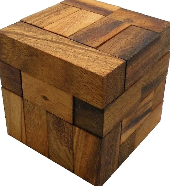 Brain Storm Cube - Wooden Brainteaser Puzzle
