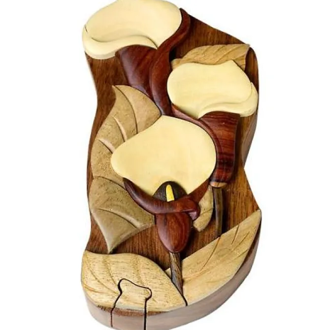 Calla Lily - Secret Wooden Puzzle Box