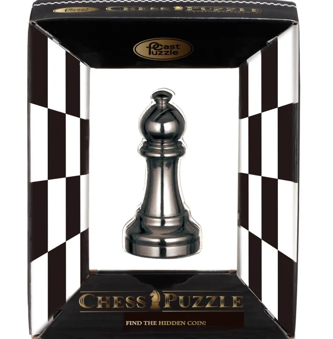 Cast Chess Bishop Black - Hanayama Metal Puzzle