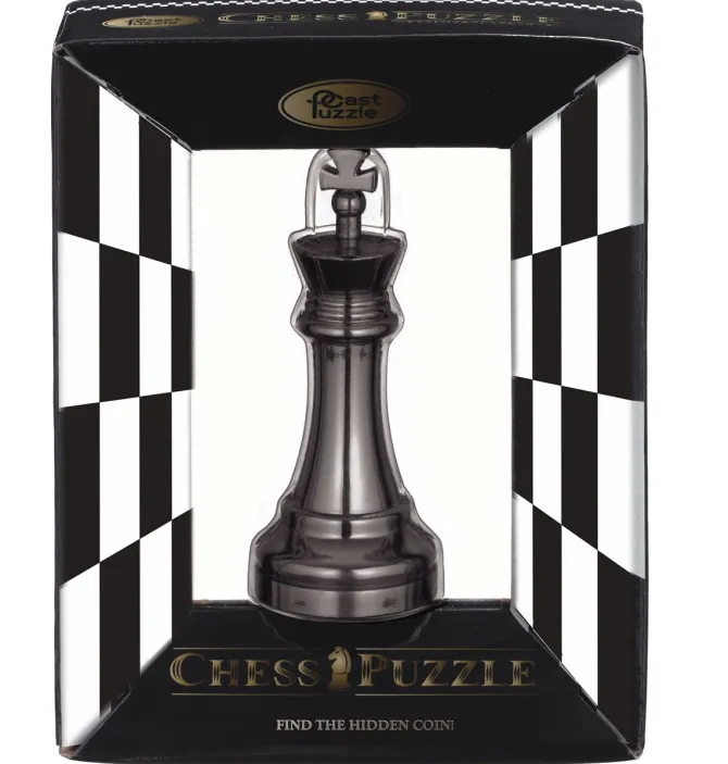 Cast Chess King Black - Hanayama Metal Puzzle