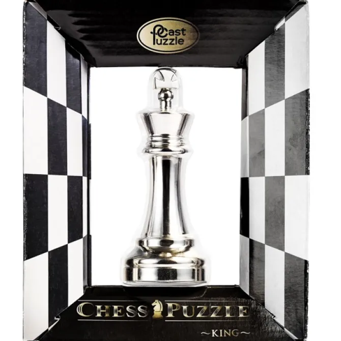 Cast Chess King Silver - Hanayama Metal Puzzle