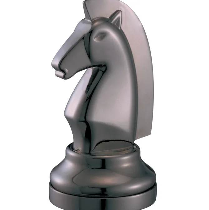 Cast Chess Knight Black- Hanayama Metal Puzzle
