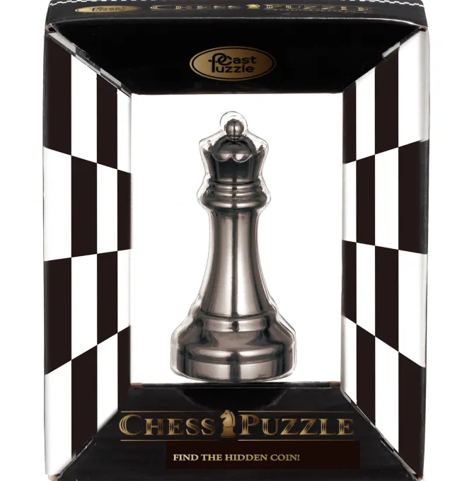 Cast Chess Queen Black- Hanayama Metal Puzzle