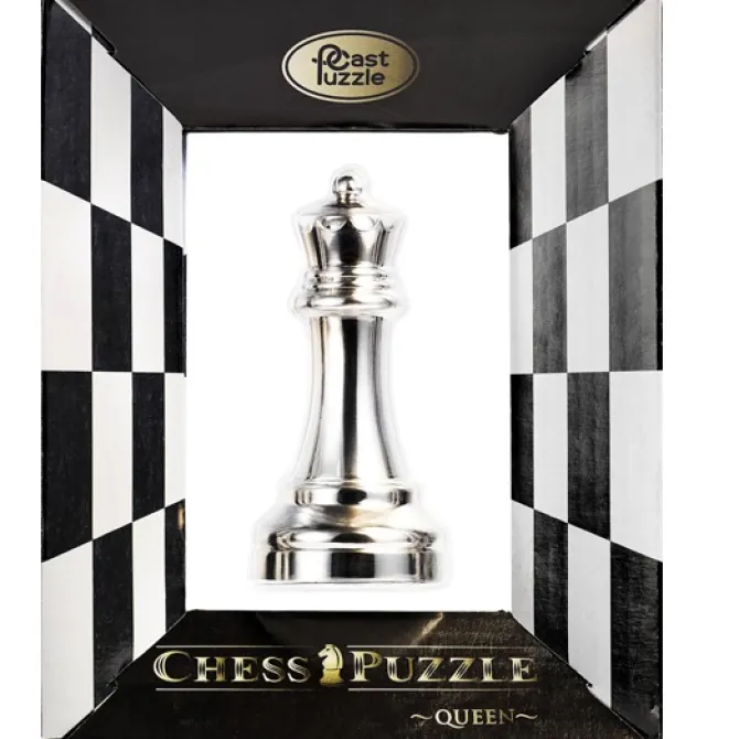 Cast Chess Queen Silver - Hanayama Metal Puzzle