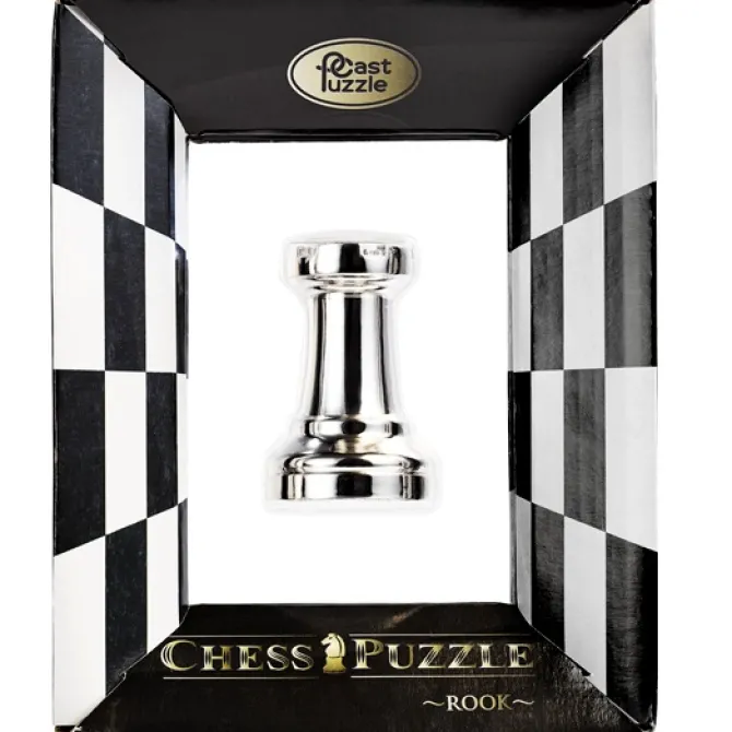Cast Chess Rook Silver - Hanayama Metal Puzzle
