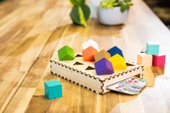 Chroma Cube Logic Game Puzzle with 25 Card Puzzles for Adults, IQ Game, Award Winning Brain Teaser