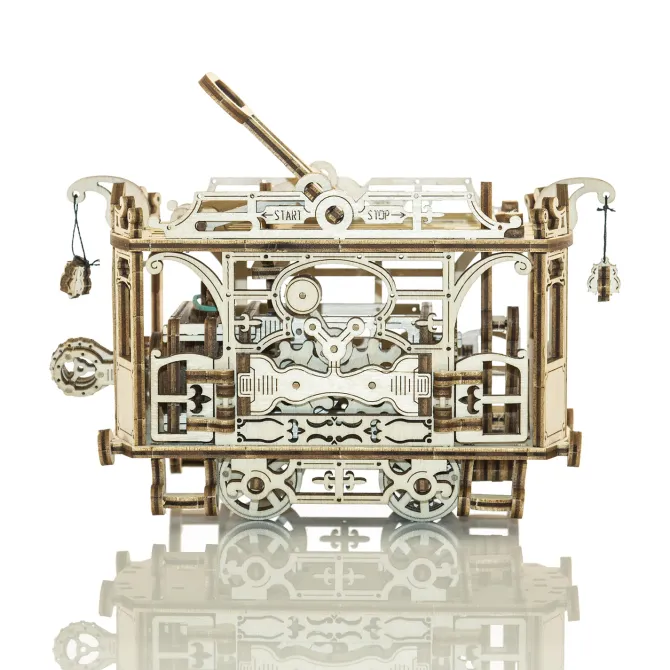 City Train With Rails - 3D Mechanical, Engineering Self-Assembled Puzzle