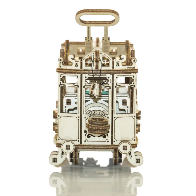 City Train With Rails - 3D Mechanical, Engineering Self-Assembled Puzzle