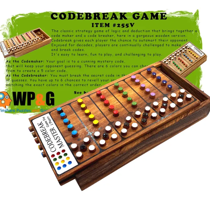 Codebreak Master - Wooden Brain Teaser Game