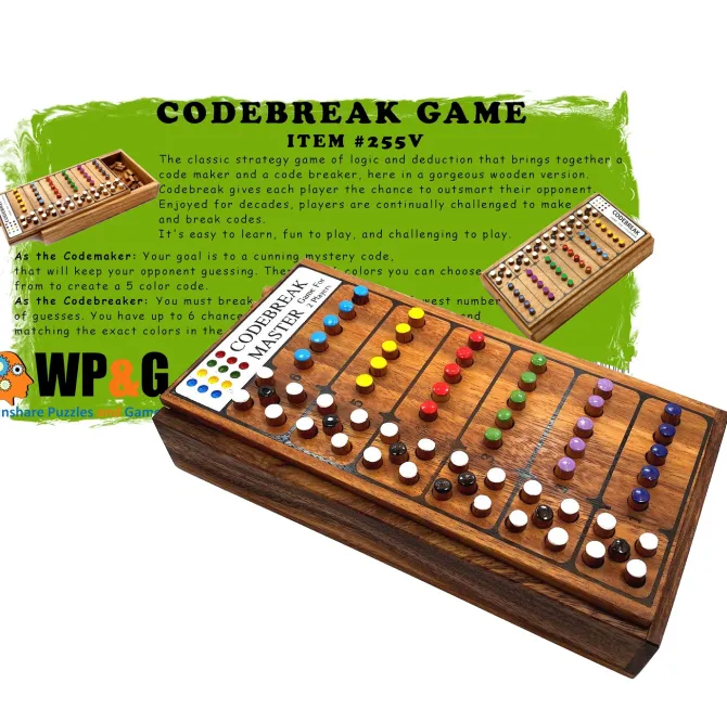 Codebreak Master - Wooden Brain Teaser Game