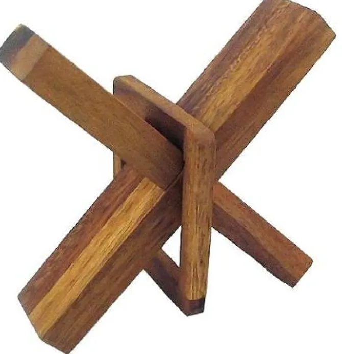 Crazy X - Brain Teaser Wooden Puzzle