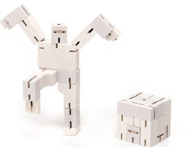 Cubebot Ninja White - 3D Wooden Brainteaser Puzzle