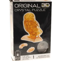 3d Crystal Puzzle Owl - Gold Color