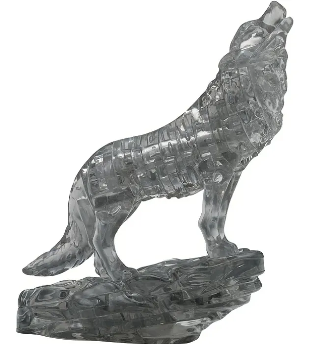 3d Crystal Puzzle Wolf - Black Color