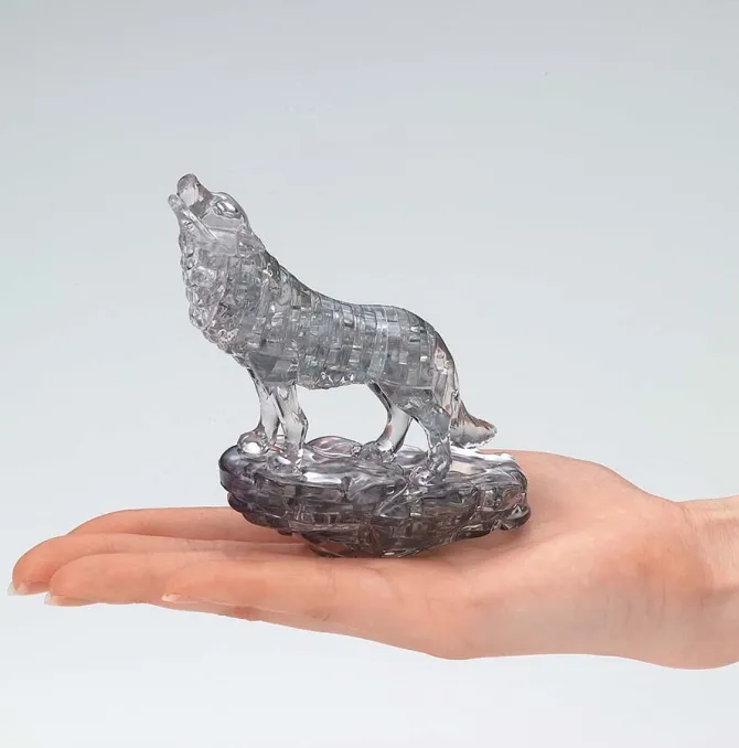 3d Crystal Puzzle Wolf - Black Color