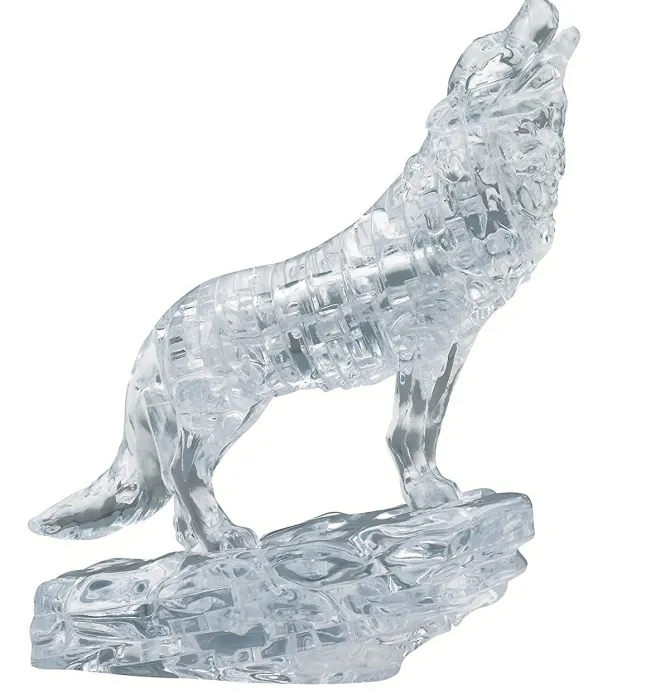 3d Crystal Puzzle Wolf - Clear Color