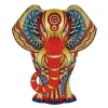 Elephant Rainbow Wooden Jigsaw Shape Puzzle 120 pieces