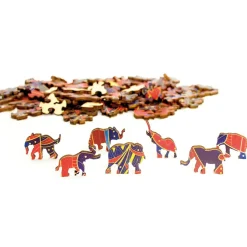 Elephant Rainbow Wooden Jigsaw Shape Puzzle 120 pieces