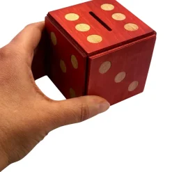 Enigma Dice Cube Secret Puzzle Box Money Trick Box - Red Color