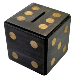 Enigma Dice Cube Secret Puzzle Box Money Trick Box - Black Color