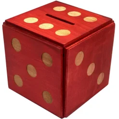 Enigma Dice Cube Secret Puzzle Box Money Trick Box - Red Color