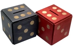 Enigma Dice Cube Secret Puzzle Box Money Trick Box - Red Color