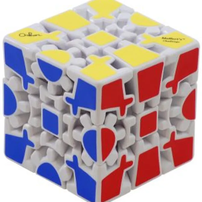 Gear Cube Extreme White - Meffert's Rotation Brain Teaser Puzzle