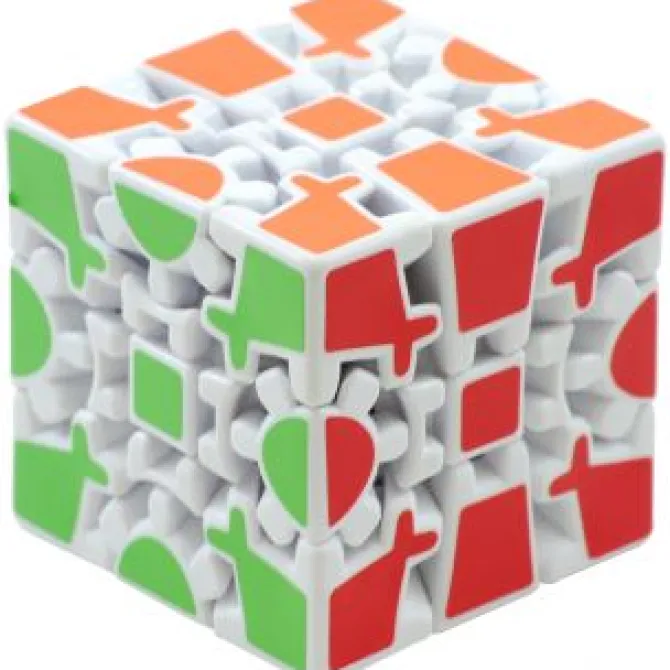 Gear Cube Extreme White - Meffert's Rotation Brain Teaser Puzzle
