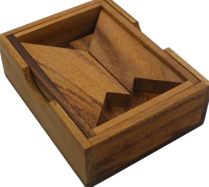 H Letter With Wooden Box - Wooden Puzzle Brain Teaser