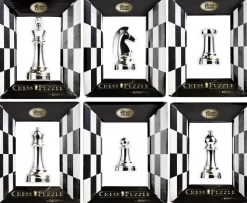 Hanayama Chess Pieces Puzzle Set Metal Puzzle