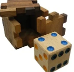 Hidden Dice Cube - Interlocking Wooden Puzzle