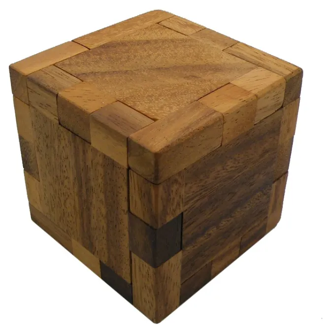 Hidden Dice Cube - Interlocking Wooden Puzzle