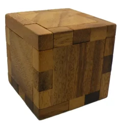 Hidden Dice Cube - Interlocking Wooden Puzzle