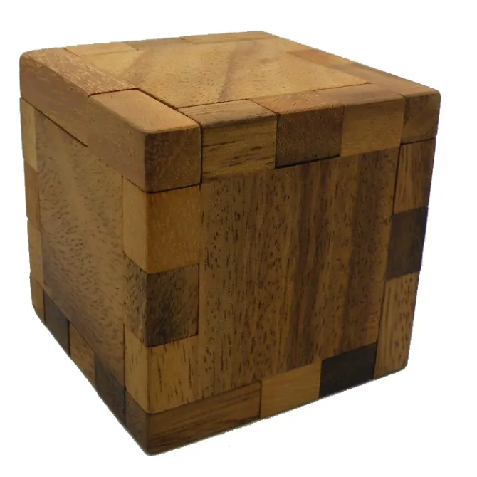 Hidden Dice Cube - Interlocking Wooden Puzzle