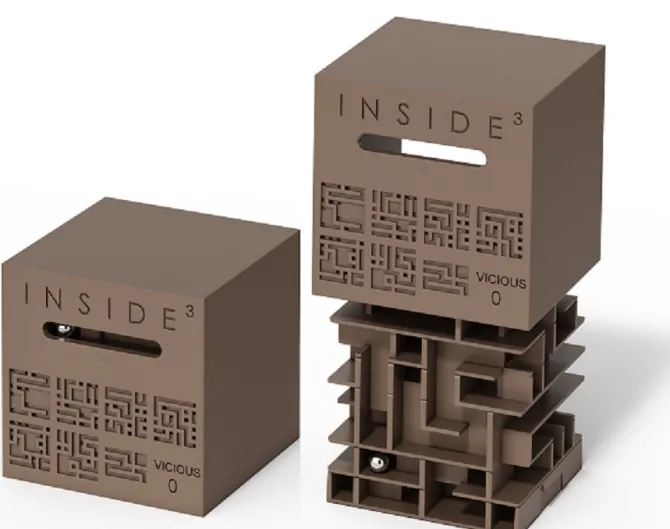 Inside³ Labyrinth 3D Puzzle Maze Cube - Vicious