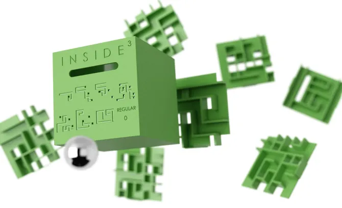 Inside³ Labyrinth 3D Puzzle Maze Cube - Regular