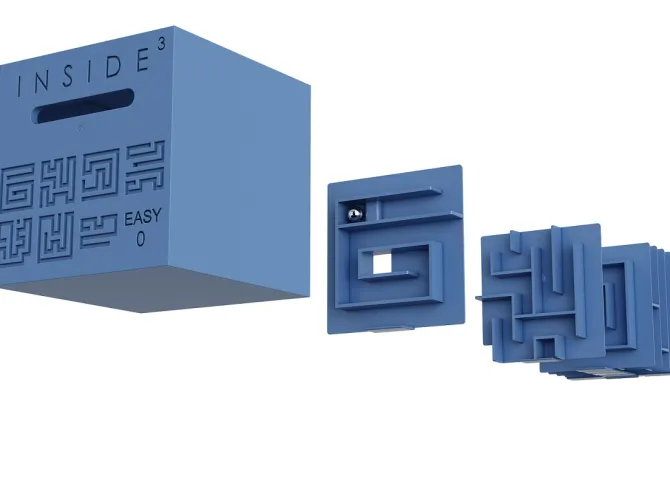 Inside? Labyrinth 3D Puzzle Maze Cube - Easy