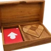 Logic Heart Tangram Set with play Cards Wooden Puzzle Game
